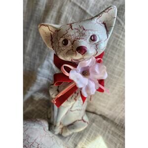 Two Antique Ceramic Cats, Hand painted